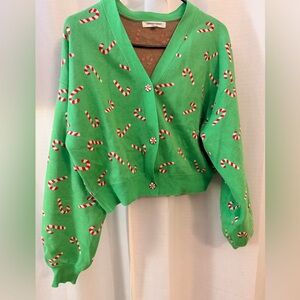 Womens Green Candy Cane Sweater Ugly Christmas
Sweater!